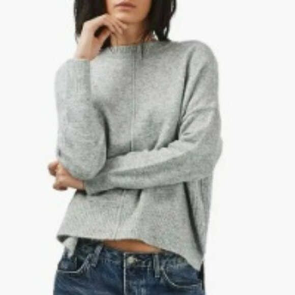 Topshop Sweaters - Women's Topshop Gray Side Zip Sweater Size 8